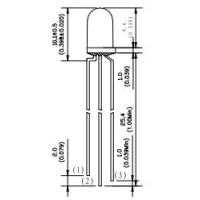 Светодиод 5mm красный 625nm,зеленый 572nm, 30 ° (GNL-5019UEUGC G-Nor)