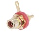 Гнездо RCA красный на панель, изолированный, позолота (CC-222R)
