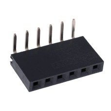 PBS-6R ZL263-6SG гнізда на плату, 1х6, кутові, 2,54мм