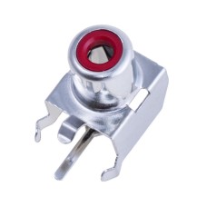 Гніздо RCA червоне, кутове на плату CC-132-R/1