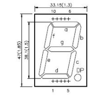 SA15-11HWA індикатор семисегментний