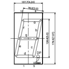 SC50-11SRWA індикатор семисегментний