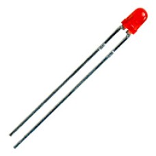 Світлодіод 3мм червоний 640нм, 40 ° L-7104LSRD Kingbright