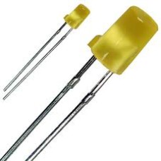 Світлодіод 3мм жовтий 588нм, 100 ° L-424YDT Kingbright