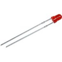 Светодиод 3mm красный 625nm, 50° (L-1344IT Kingbright)