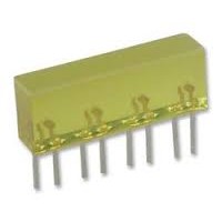 Светодиодный блок 5x22mm желтый 588nm, 120 ° (L-865,4YDT Kingbright)