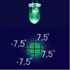 Світлодіод 3мм зелений 525нм, 7.5° NSPG-300A Kingbright