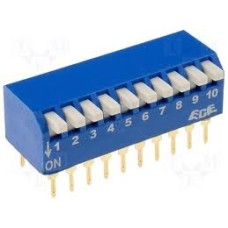 Перемикач SWD1-10 DP-10 тип піано DIP-SWITCH ON-OFF 2,54мм