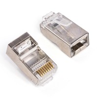 Вилка 8P8C в экране (YH-015) (KLS12-RJ45B-8P8C) CZT, KLS