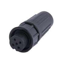 Вилка на кабель 5-и конт., круглый разъём, IP67 (KLS15-249-5F1)