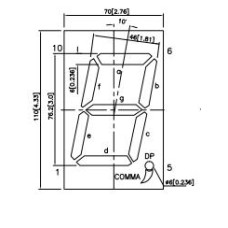 SA30-11GWA індикатор семисегментний