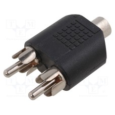 Перехідник гніздо Jack 3,5мм, вилка RCA х2, стерео JC35G-2RCAW