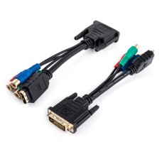 Перехідник DVI 24 5 male to HDMI a female 3RCA female cable Gold GT3-1254