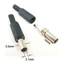 Кабель живлення USB тип A на штекер 5.5 x 2.1мм