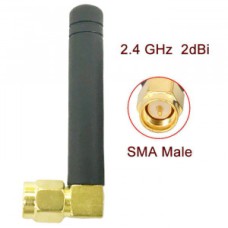 Антена Wi-Fi 2.4ГГц 2dBi SMA-plug (кутова)