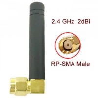 Антена Wi-Fi 2.4ГГц 2dBi RP-SMA-plug (кутова)