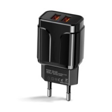 Зарядний пристрій TE-025 USB з LED-підсвіткою (5В 2x2.4А)