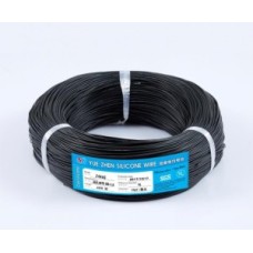 Кабель 24AWG із посиленою силіконовою ізоляцією 50 см (чорний)