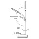 Резистор LED лампа настiльна з акумулятором TITANUM TLTF-022G 7W 3000-6500K USB сіра