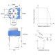 Резистор подстроечный горизонтальный WH06-2 (RM065) 200K