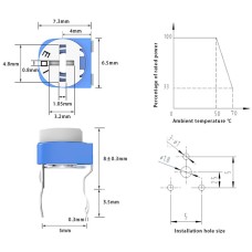 Резистор підлаштування горизонтальний WH06-2 RM065 10K