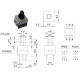Кнопка 6pin 8.5х8.5 без фиксациии, шток 5мм