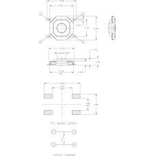Мікрокнопка тактова SMD 4-вивідна 4x4x1.5мм
