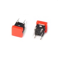 Тактова кнопка SMT 6.5x5.4мм 6-pin з червоним підсвічуванням