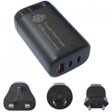 Зарядний пристрій PinePower - 65Вт GaN 2C1A PD, PPS та QC 3.0