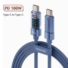 USB-кабель Toocki 100W Type-C з індикацією потужності 2м