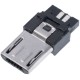 Штекер micro-USB 5pin прямий з корпусом і кабельним вводом