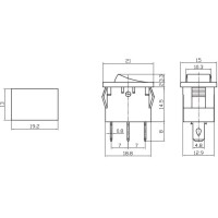 Переключатель KCD1-106-3P 6A,220V (черный)