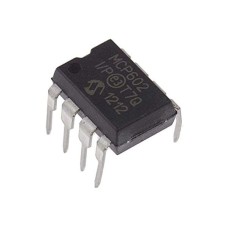Мікросхема MCP602-IP DIP8 ОУ з однополярним живленням
