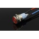 Металлический круглый кнопочный переключатель с подсветкой LED 12 V, красный