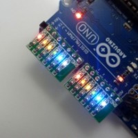 Тестовая панель LED2x8 для Arduino (2 цвета)