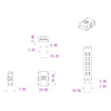 З'єднувальний роз'єм Hippo-M для RGB стрічка-стрічка IP20