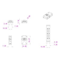 Соединительный разъем Hippo-M для RGB лента-провод IP20
