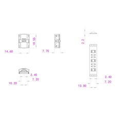 З'єднувальний роз'єм Hippo-M для RGB стрічка-стрічка IP65/IP54