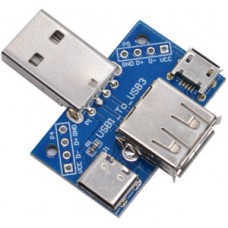 Адаптер порту USB 4-в-1 (USB-A - micro-USB - Type-C)