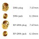 ВЧ-перехідник SMA тато на SMA мати