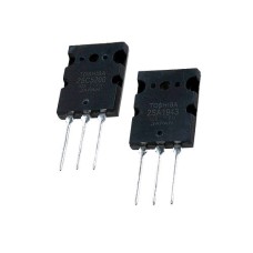 Пара комплементарних силових транзисторів Toshiba 2SA1943 та 2SC5200