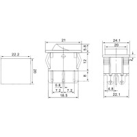Выключатель клавишный QY605-201-T125 ON-OFF (черный)