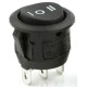 Переключатель круглый KCD1-201-3P ON-OFF-ON 3-х контактный 6A 220V чёрный