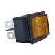 Переключатель с подсветкой желтый KCD4, DPDT (ON-OFF-ON), 250В,16А