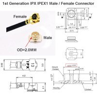Антенный переходник RP-SMA-jack на U.FL 15см