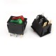 Переключатель двойной KCD4-202-6P ON-OF с красной и зеленой подсветкой