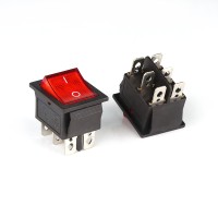 Вимикач з підсвічуванням червоний KCD4, DPDT (On-On), 250В,16A