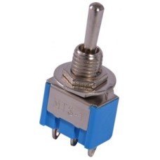 Тумблер MTS-123 (ON)-OFF-(ON) (без фіксації) 3Пол.*3Конт.