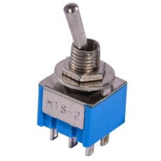 Тумблер MTS-212 (ON)-ON (без фіксації) 2Пол.*6Конт.