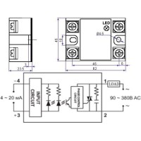 Реле твердотельное SSR-40DA 40А, 3-32 VDC